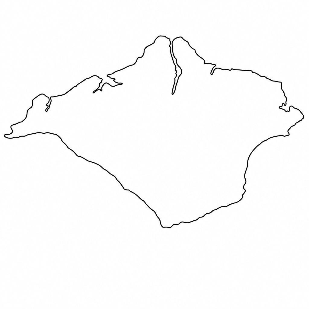 Outline of the Isle of Wight coastline